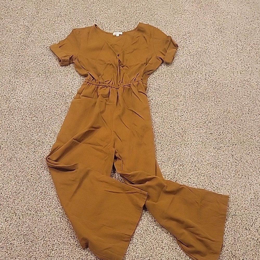 Vetta The Wrap Jumpsuit Gold Canvas Capsule Wardrobe Small - Picture 3 of 6